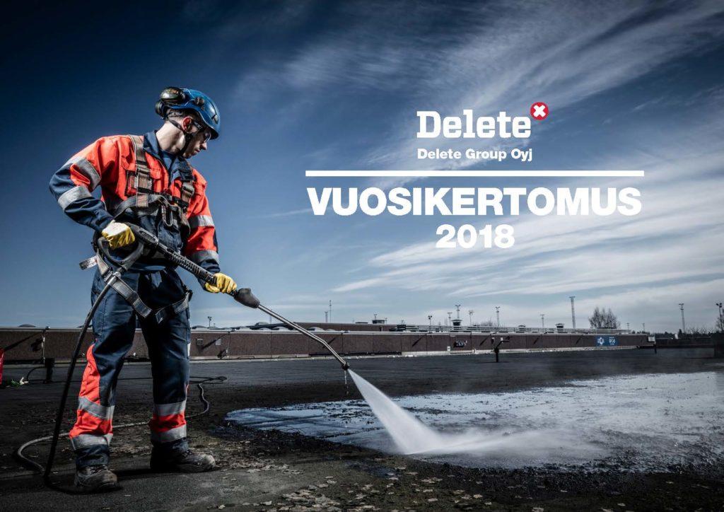 Delete vuosikertomus kansikuva